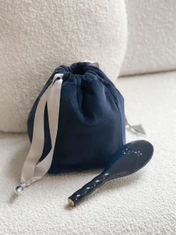 Bourse en velours bleu nuit|La Bonne Brosse New