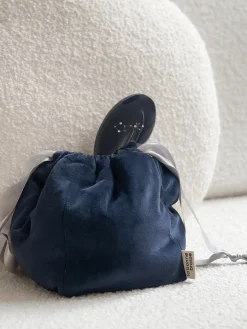 Bourse en velours bleu nuit|La Bonne Brosse New