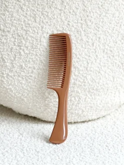 Le Peigne à Manche Démêlant en Acétate Terracotta|La Bonne Brosse Fashion