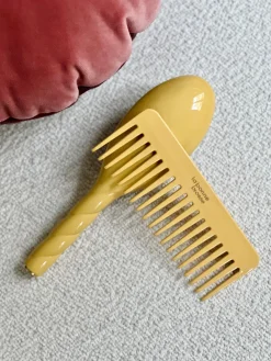 Le Peigne Large Démêlant en Acétate Jaune safran|La Bonne Brosse Shop