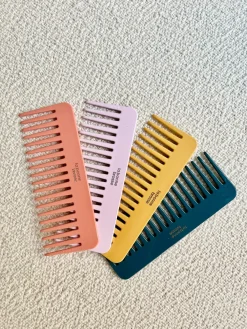 Le Peigne Large Démêlant en Acétate Jaune safran|La Bonne Brosse Shop