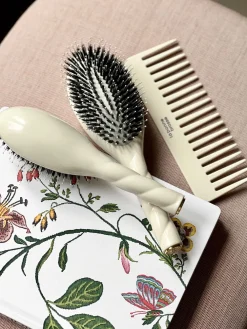 Le Peigne Large Démêlant en Acétate Blanc Crème|La Bonne Brosse Shop