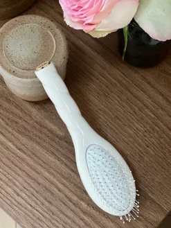 N.04 La Petite Brosse Démêlante & Massante LA MIRACLE Blanc Crème|La Bonne Brosse Online