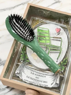 N.02 La Petite Brosse Démêlante & Soin L’INDISPENSABLE Vert Amande|La Bonne Brosse Best Sale